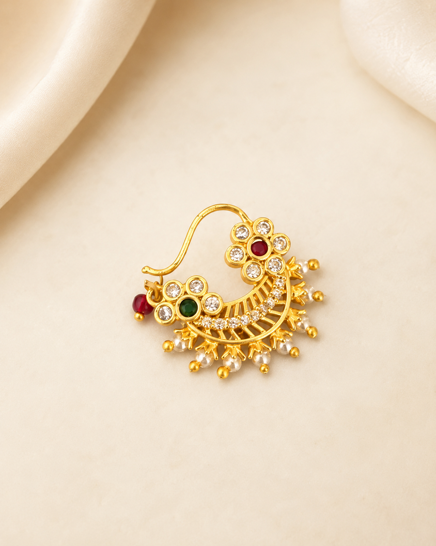 Madhura Multicolour Piercing Maharashtrian Nath