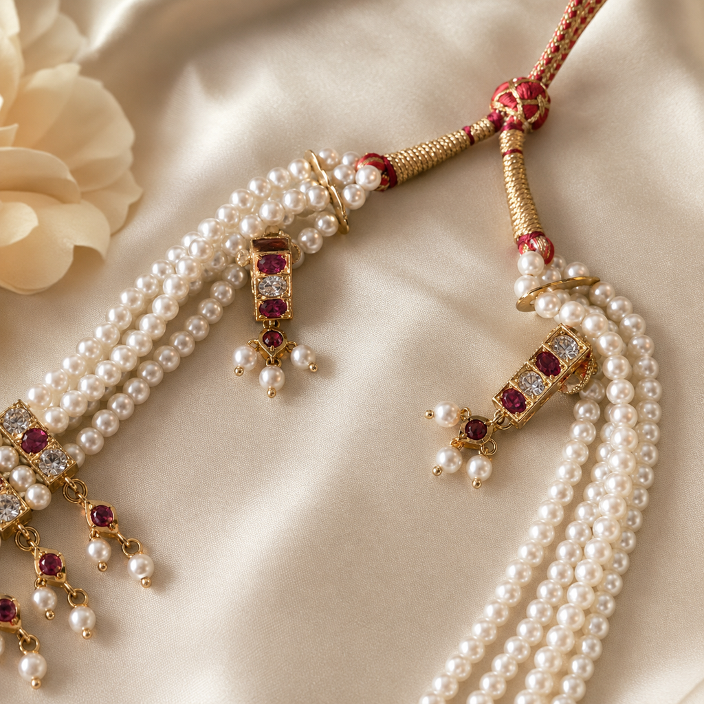 Pink and Pearl layered Regal set
