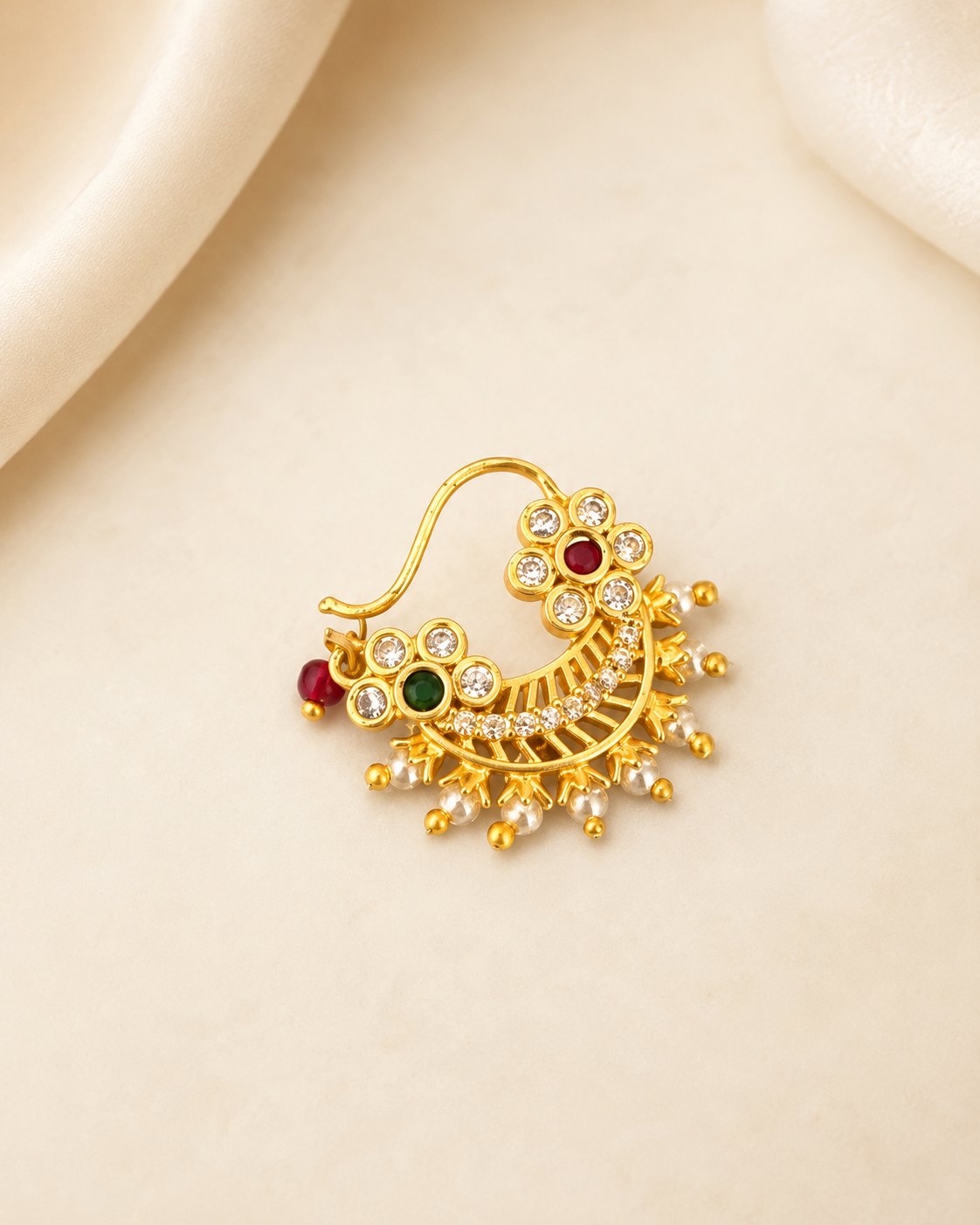 Madhura Multicolour Piercing Maharashtrian Nath